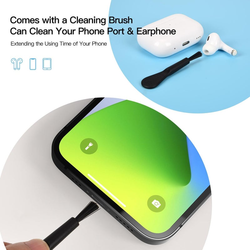 imComor 10X iPhone 14 Anti Dust Plug, iPhone Lightning Charging Port Dust Cover for iPhone 14 Pro Max, 13 Pro Max, 12 Pro Max, 11 Pro, X, XS, XR, 8, 7 iPad AirPods with Easy Grip Tab, Lanyard & Cleaning Brush - Image 5